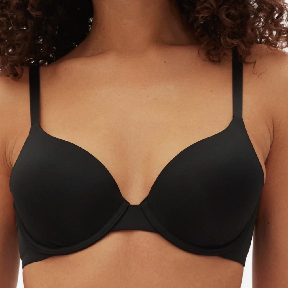 Gap Body Women's Everyday Essentials T-Shirt Bra GPW00351 True Black 36D 9599 - Picture 2 of 3